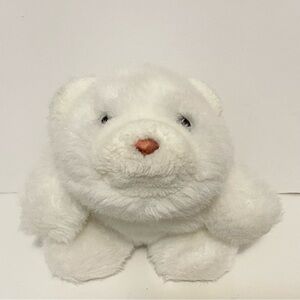 Gund Snuffles Polar Bear Plush White Stuffed Animal Toy 7” Pink Red Nose Soft